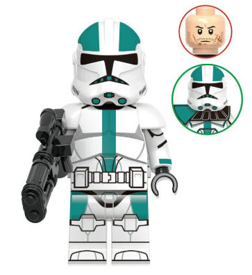 Howzer Star Wars Custom LEGO Minifigure with dark armored suit, red accents, and custom helmet