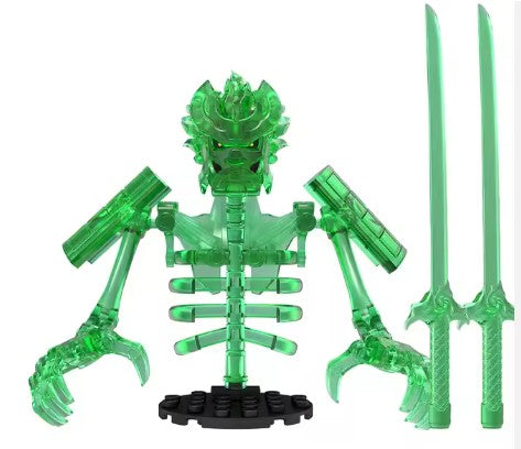 Susanoo LEGO minifigure, anime guardian custom figure, blue spirit samurai minifig, Naruto inspired minifigure, fan-made anime brick toy, armored energy minifig, LEGO compatible anime figure
