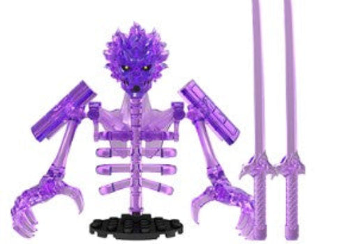 Susanoo LEGO minifigure, anime guardian custom figure, blue spirit samurai minifig, Naruto inspired minifigure, fan-made anime brick toy, armored energy minifig, LEGO compatible anime figure
