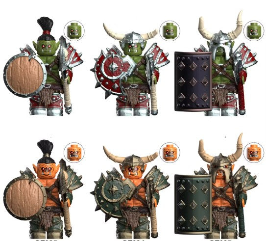 orc LEGO minifigures  
fantasy orc warriors set  
custom orc army LEGO compatible  
fan made medieval minifigs  
orc raider minifigure pack  
castle siege minifigures  
fantasy RPG brick toys  
