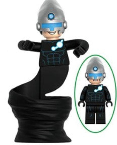 the maker LEGO minifig, twisted scientist toy, masked genius LEGO-compatible figure