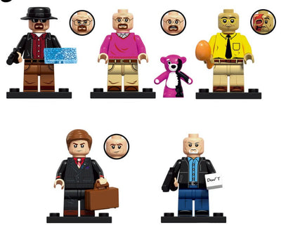 breaking bad LEGO minifigure set  
heisenberg custom LEGO figure  
gus fring LEGO compatible  
saul goodman brick toy  
fan made underworld minifigs  
drug lord lego figures  
crime drama custom minifigure set  
