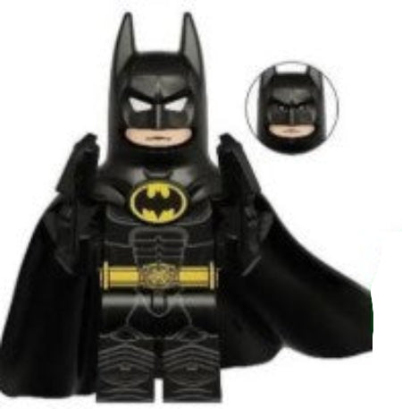 batman LEGO minifig, dark vigilante hero toy, night guardian LEGO-compatible figure