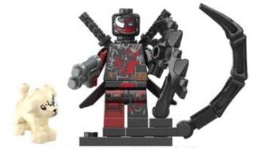 Venom Custom LEGO Minifigure with Symbiotic Dog Companion, Black Suit, and Sinister Details – High-Quality ABS Plastic