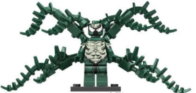 Whiplash Custom LEGO Minifigure with Armored Harness and Electrified Whips – High-Quality ABS Plastic