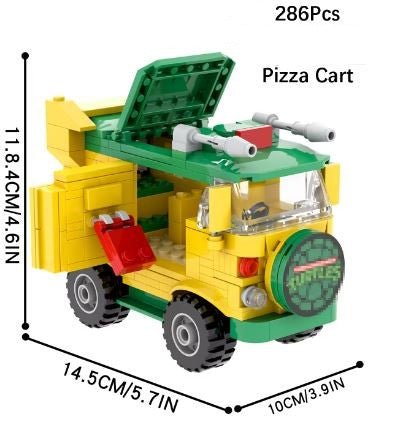 TMNT Pizza Cart with figures included - Toys Galore LLC