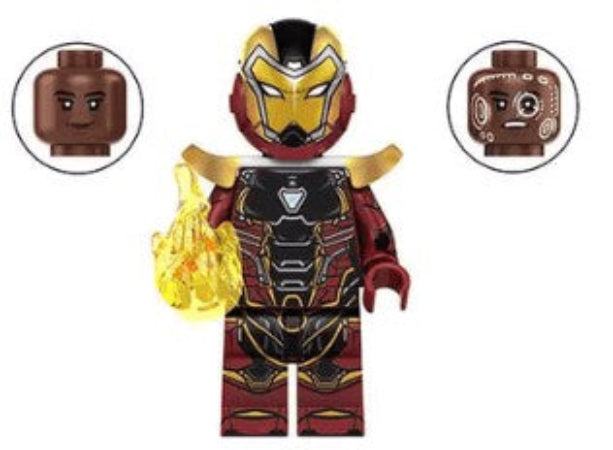 riri williams LEGO minifig, female tech hero toy, young inventor LEGO-compatible figure