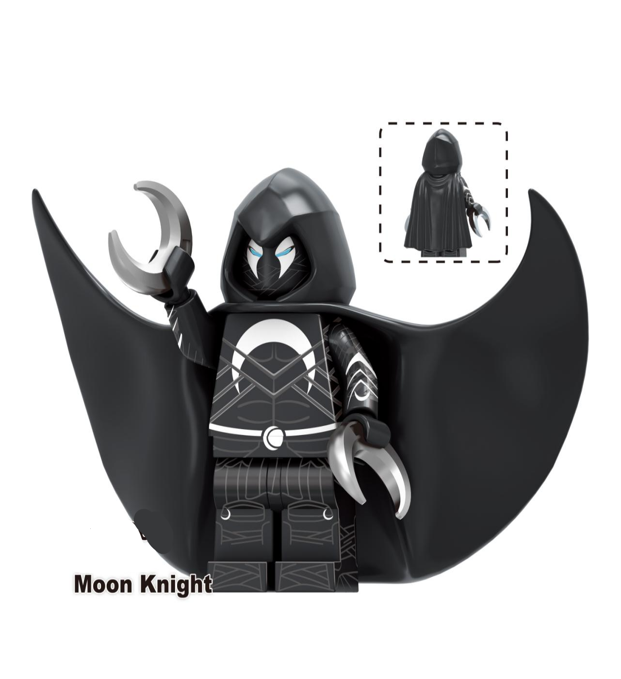 Moon Knight Custom black Minifigure