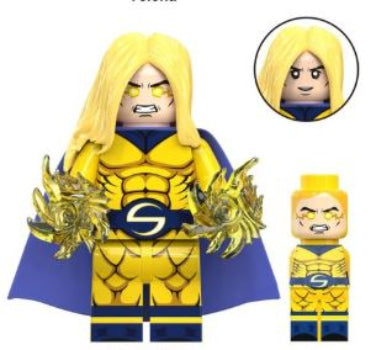 Sentry LEGO minifigure
golden superhero custom figure
fan made cosmic hero minifig
LEGO compatible solar hero
gold cape minifigure
comic inspired superhuman toy
powerful hero brick figure
custom lego avenger style
