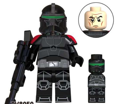"Clone Force 99 Crosshair Custom LEGO Minifigure with sniper rifle and tactical armor"
