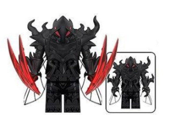 Custom Tusk minifigure — fantasy warrior collectible compatible with LEGO building