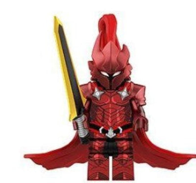 Custom Tusk minifigure — fantasy warrior collectible compatible with LEGO building