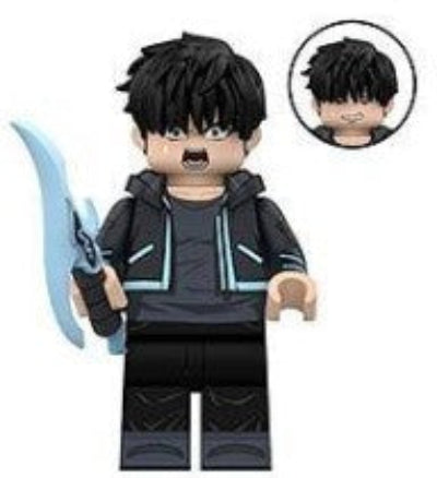 Custom Tusk minifigure — fantasy warrior collectible compatible with LEGO building