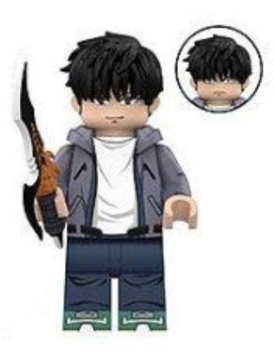 Custom Tusk minifigure — fantasy warrior collectible compatible with LEGO building