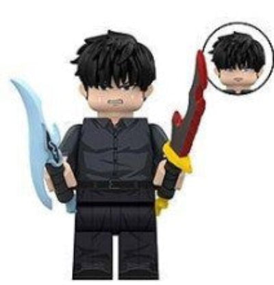 Custom Tusk minifigure — fantasy warrior collectible compatible with LEGO building