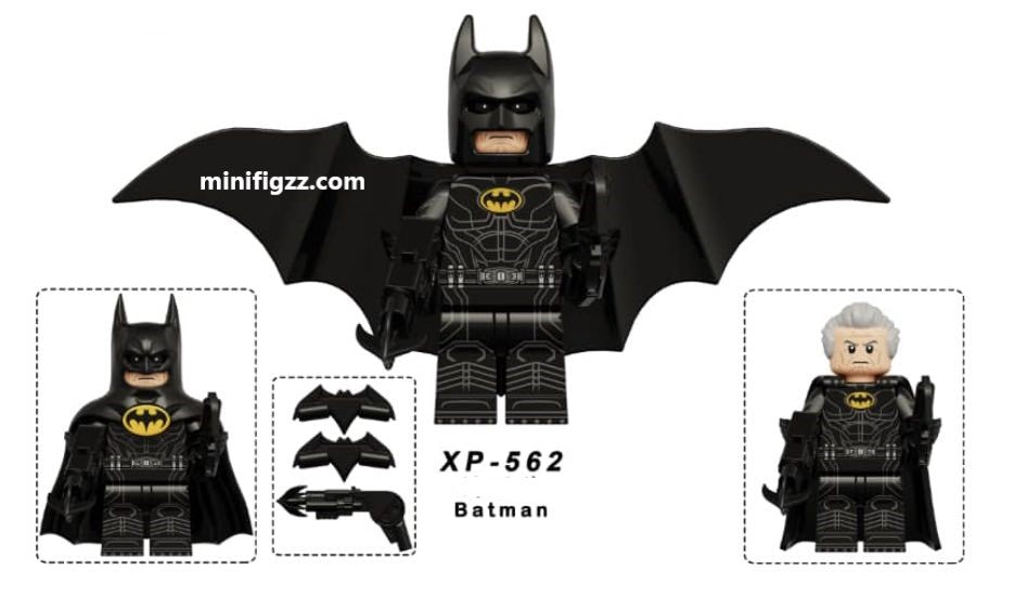 Custom LEGO Batman and DC characters minifigures featuring dynamic poses, vibrant colors, and detailed costumes, blending iconic designs with anime-inspired aesthetics, showcasing unique accessories and expressions that capture the essence of each character's personality and heroic nature."