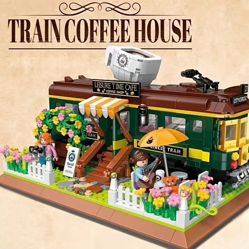 Train Coffee House Building Blocks 1081pcs - Toys Galore LLC